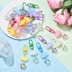 Cloud with Star Acrylic Pendant Decoraions&nbsp;HJEW-YW00184-01