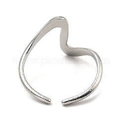Non-Tarnish 304 Stainless Steel Open Cuff Rings&nbsp;X-RJEW-Z018-24P