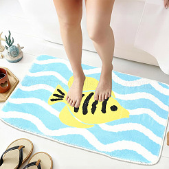 Flocking Fibre Tropical Fish Bath Mat&nbsp;AJEW-FZC0003-05A
