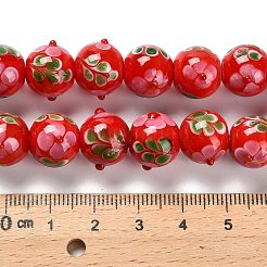 Handmade Lampwork Bumpy Beads Strands&nbsp;LAMP-A005-01B