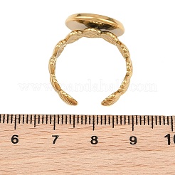 Shell Shape 304 Stainless Steel Cuff Ring Components&nbsp;SA-CBA098D-04G-D