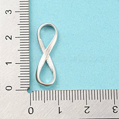 925スターリングシルバーペンダント  無限チャーム  スタンプ925個付き  銀  24.5x7.8x2.5mm  穴：8x5mm&nbsp;STER-NH0001-05B-S
