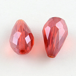 AB-Color Plated Teardrop Glass Beads&nbsp;EGLA-R104-10x15
