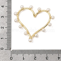 Hollow Brass ABS Imitation Pearl Pendants&nbsp;KK-K419-10G