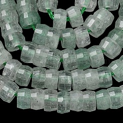 天然グリーンストロベリークォーツ平石ビーズ連売り  多面カット  ロンデル  4x2mm  穴：1mm  約161個/連  14.76''（37.5センチメートル）&nbsp;G-A299-A06-01