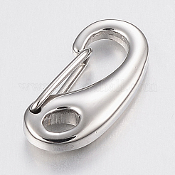 Tarnish Resistant 304 Stainless Steel Push Gate Snap Keychain Clasp Findings&nbsp;STAS-K167-02P-A