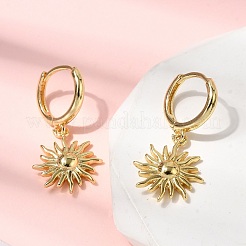 サンブラスフープピアス  長持ちメッキ  ラックめっき  鉛フリー＆カドミウムフリー  18KGP本金メッキ  31.5x14mm&nbsp;EJEW-H180-30A-G