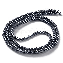 ガラスパールビーズ連売り  ラウンド  ミックスカラー  4mm  穴：0.5mm  約215個/連  32インチ/連&nbsp;HYC001
