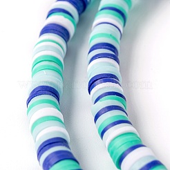 Handmade Polymer Clay Beads Strands&nbsp;CLAY-R089-6mm-T02B-14