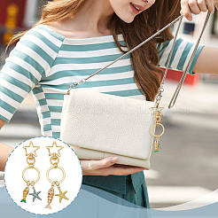 2Pcs Brass Enamel Keychain&nbsp;KEYC-OC00008