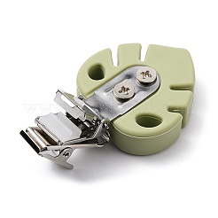樹脂バッジホルダークリップ  鉄のidカードクリップ  葉  88mm&nbsp;JEWB-BR00142-02