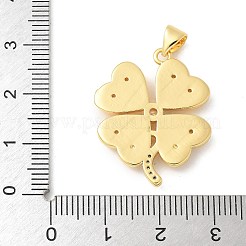 Brass Micro Pave Cubic Zirconia Pendants&nbsp;KK-U053-23G