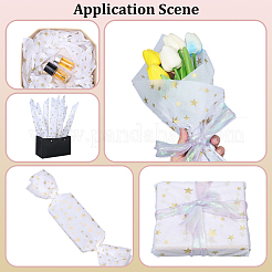 長方形の紙の花束ラッピング  ギフト包装紙の装飾  スター  500x697mm&nbsp;DIY-WH20050-20C-01