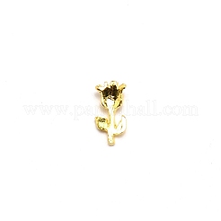 Rose Flower Alloy Cabochons&nbsp;MRMJ-CJC0005-006