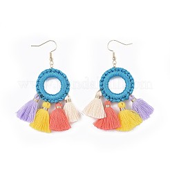 Brass Dangle Earrings&nbsp;EJEW-JE03162-M