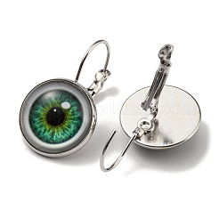Eye Glass Leverback Earrings with Brass Earring Pins&nbsp;EJEW-Q798-01E