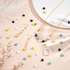 32Pcs 4 Colors Baking Paint Brass Beads&nbsp;KK-PH0009-92