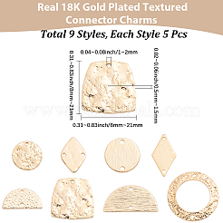 45Pcs 9 Styles Brass Connector Charms&nbsp;KK-BBC0028-60