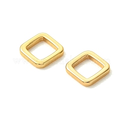 シェグレース真鍮リンクリング  正方形  カドミウムフリーと鉛フリー＆ニッケルフリー  18KGP本金メッキ  6x6x1mm  インナーサイズ：4x4mm&nbsp;XGRQ6B874-882G