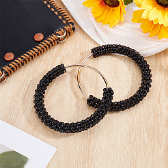 2Pcs Plastic Imitation Pearl Round Beaded Bag Handles&nbsp;FIND-BBC0005-11A