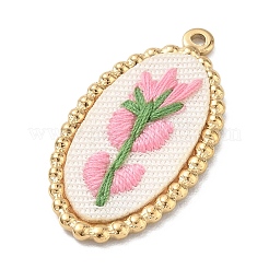 304 Stainless Steel & Cloth Pendants&nbsp;STAS-I369-10G-03