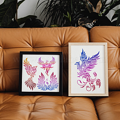 2Pcs 2 Styles PET Hollow Out Drawing Painting Stencils&nbsp;DIY-MA0002-59