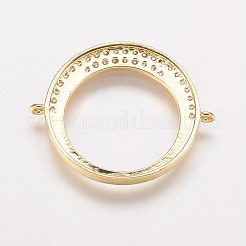 Brass Cubic Zirconia Links&nbsp;KK-P134-62G