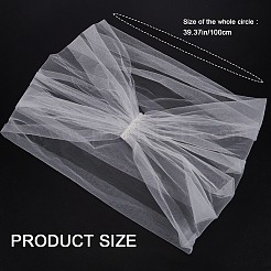 Detachable Pearl Tulle Polyester Shawls&nbsp;AJEW-WH0314-448A