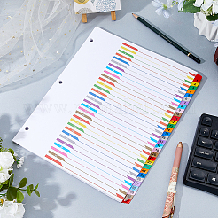3-Ring Loose-leaf Notebook Refills with Index Tab&nbsp;AJEW-WH0796-79