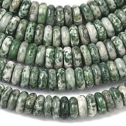 Natural Green Spot Jasper Beads Strands&nbsp;G-G329-A01-3x8mm