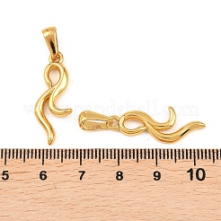 304ステンレスペンダント  リボンチャーム  ゴールドカラー  26.5x10x2.5mm  穴：6x3.5mm&nbsp;STAS-P438-30G