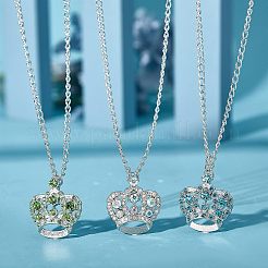 ラインストーンチャーム  合金パーツ  クラウン  ミックスカラー  31x29x10mm  穴：3mm  8色  2個/カラー  16個/箱&nbsp;RB-NB0001-16P
