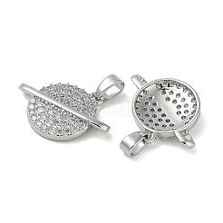 Brass Micro Pave Cubic Zirconia Pendants&nbsp;KK-U045-12P