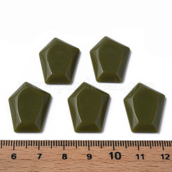 オペークアクリルカボション  五角形  ダークオリーブグリーン  23.5x18x4mm  約450個/500g&nbsp;MACR-S373-142-A11