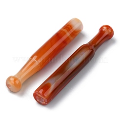 天然石瑪瑙ビーズ  染め＆加熱  タバコ入れ  ミックスカラー  56~80x10.5~16.5mm  穴：2.5~8mm&nbsp;G-I264-03