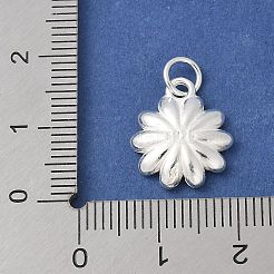 S925 スターリングシルバーチャーム  花  銀  15x13x3mm&nbsp;STER-H115-11A-S