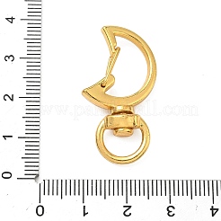 合金回転式ナスカン  ムーン  ゴールドカラー  34x18.5x6mm  穴：9x5.5mm&nbsp;FIND-C084-02B-G
