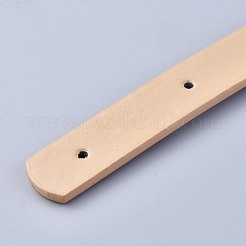Puレザーバッグハンドル  鉄のリベットで  財布ハンドル用バッグ作り用品  桃パフ  60x1.85x0.35cm  穴：3mm&nbsp;FIND-I010-05H