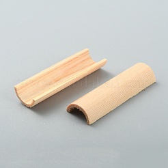 パイン材の木製ホルダー  半円形の凹状の溝付き木片  5x1.5x0.7~0.75cm&nbsp;DIY-WH0410-03A
