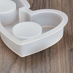 DIY ハート型キャンドルスティック シリコン型  キャンドル作り用  ホワイト  18x10.5x2.65cm  内径：4.2のCM&nbsp;LS-DIY-G113-10A