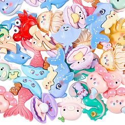 40Pcs 3 Styles Opaque Resin Decoden Cabochons&nbsp;CRES-SP0001-18