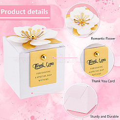 Folding Square Paper Candy Boxes&nbsp;CBOX-WH0001-E01