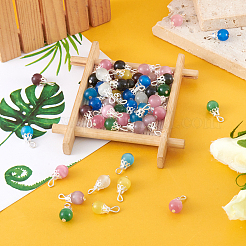 Cat Eye Pendants&nbsp;HJEW-TA0001-02S