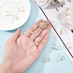 12Pcs Brass Horse Eye Earring Hooks&nbsp;KK-BC0008-75