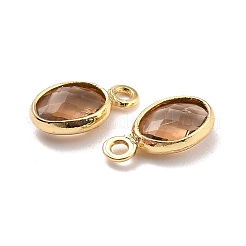 Eco-Friendly Brass with Glass Pendants&nbsp;KK-K268-01P