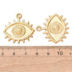 304ステンレスペンダント  サンバーストナザールボンジュウチャーム  ゴールドカラー  30x28x3mm  穴：1.8mm&nbsp;SA-CBAAA70-03B-G