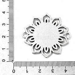Tibetan Style Alloy Flower Cabochon Connector Bezel Settings&nbsp;PALLOY-J494-06AS