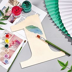 ナンバー1形状の未完成の木材スライス  レーザーカットウッドシェイプ  diyの絵画飾りクリスマスの家の装飾のペンダント  湯通しアーモンド  29.9x26x0.25cm&nbsp;DIY-GA0001-14