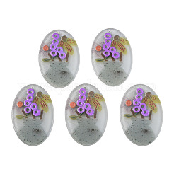 アクリルパーツ  3dプリント  模様の楕円形の  カラフル  37x24.5x2mm  穴：1.6mm&nbsp;X-KY-I007-07C