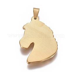 304 Stainless Steel Pendants&nbsp;STAS-F223-38G